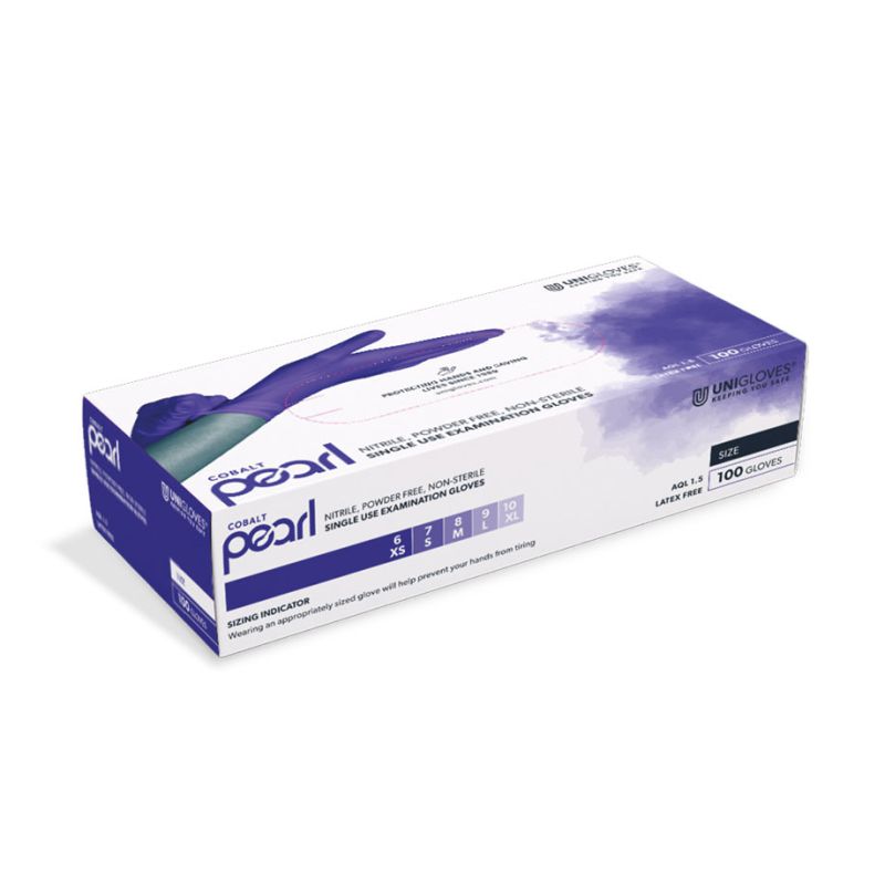 Cobalt Pearl Nitril U.-Handschuhe Gr. L